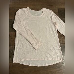 Long sleeve blush pink lululemon top